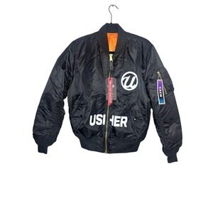 Usher My Way Tour Alpha Industries Bomber Jacket Full Zip Crew Exclusive NWT